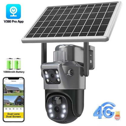 Cámara Solar Doble Lente Wifi | Sim Card |12mpx | HD