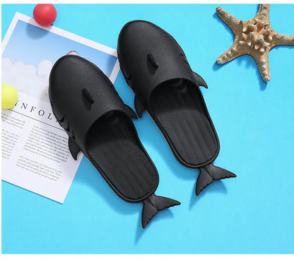 🟡 Chanclas de dibujos animados Unisex, sandalias de playa antideslizantes para exteriores tiburón