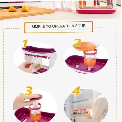 🟡 Set Exprimidor de comida para bebés recién nacidos, mascotas o el hogar, exprimidor de alimentos, bolsa de almacenamiento de suplementos, contenedor de alimentación para bebés, mascotas o el hogar