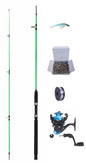 Combo Caña De Pescar Spinning De 2.4mts