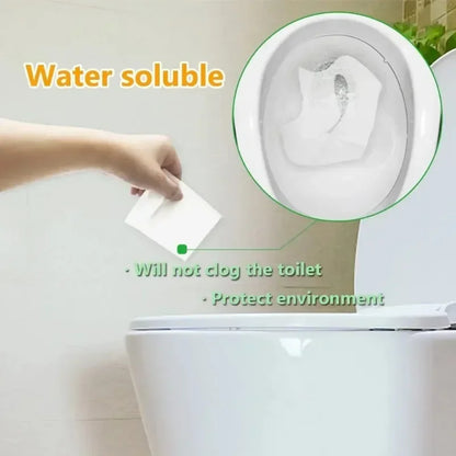 🟡 10 Fundas desechable para asiento de inodoro, alfombrilla para inodoro de tela no tejida, impermeable, Soluble en agua, fundas para asiento de entrenamiento para inodoro