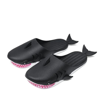 🟡 Chanclas de dibujos animados Unisex, sandalias de playa antideslizantes para exteriores tiburón