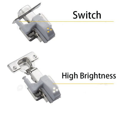 🟡 10 unidades de Luz LED con sensor de movimiento para armario, puertas y bisagras de alacenas de cocina