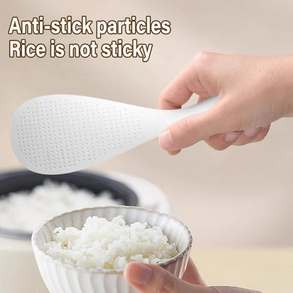 🟡 Cuchara de arroz y buffet antiadherente, cuchara de arroz fácil de limpiar, cuchara vertical para evitar contaminar y servir mejor el arroz