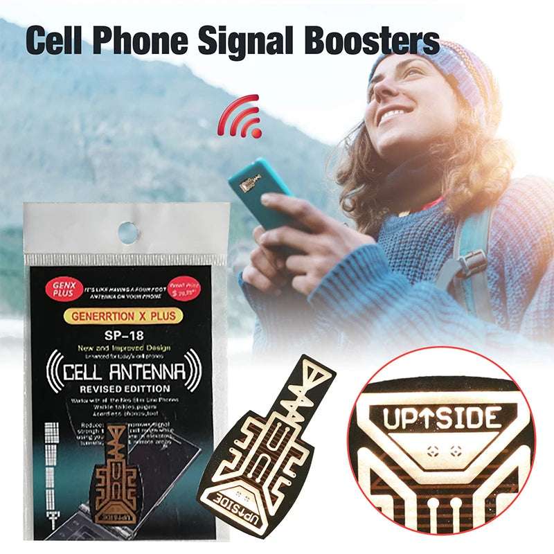 🟡 6 Unidades de amplificador de señal de antena SP12 18 amplificador adhesivo de mejora de señal de teléfono portátil para iPhone Samsung Mi y otras marcas universal