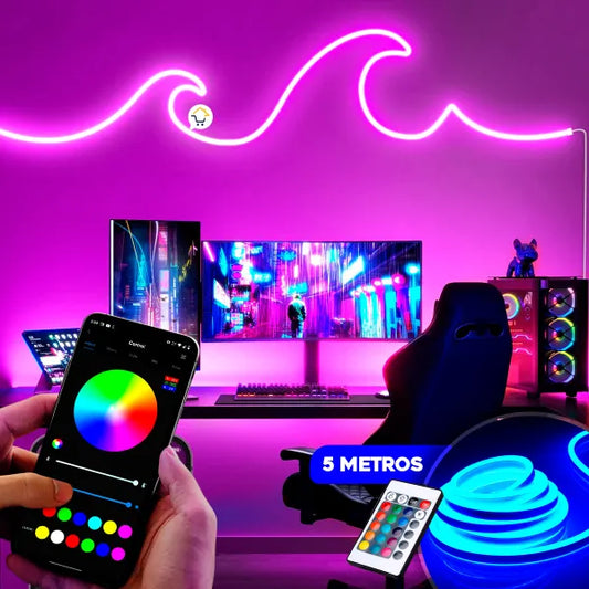 Cinta Led Neón Rgb 5 Mts Bluetooth