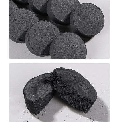 🟡 100 Pastillas para barbacoa de carbono fino, carbón de combustión fina para barbacoa doméstica, arrancadores de fuego inflamables, totalmente natural