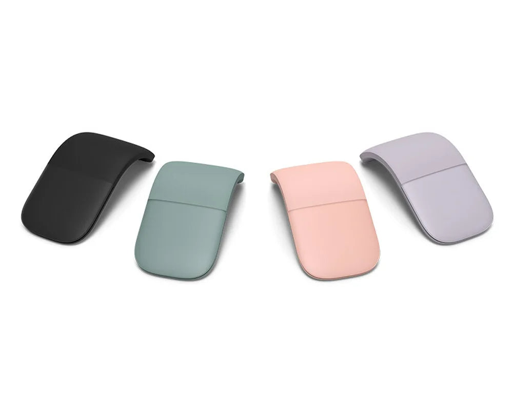 🟡 Ratón inalámbrico plegable con Bluetooth 4.0 Mouse silencioso ultrafino con arco táctil de 1600 DPI para uso en oficina y portátil, Surfacebook