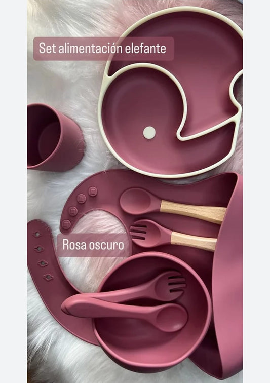 Set de vajilla para bebe en silicona