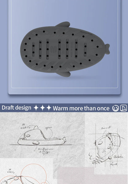 🟡 Chanclas de tiburón de suela gruesa de 4cm para mujeres y hombres, toboganes de playa para interiores, lindas sandalias de calle de verano para parejas con linterna brillante nocturna