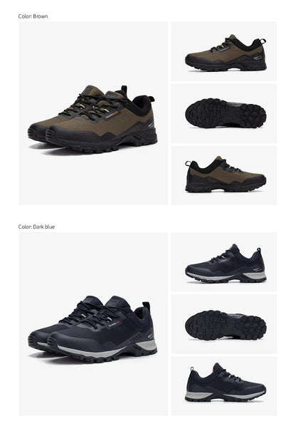🟡 Nuevos zapatos antideslizantes resistentes al desgaste para senderismo para hombre, zapatos de viaje impermeables a la moda para exteriores, zapatillas cómodas para hombre