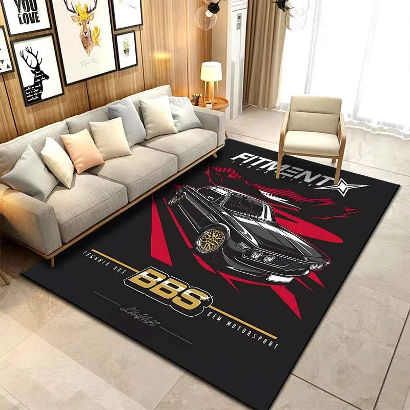 🟡Alfombra con diseño de coche clásico E30, alfombra para dormitorio, sala de estar, baño, alfombra creativa para puerta, alfombra para cueva de hombre, decoración del hogar