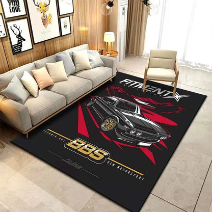 🟡Alfombra con diseño de coche clásico E30, alfombra para dormitorio, sala de estar, baño, alfombra creativa para puerta, alfombra para cueva de hombre, decoración del hogar