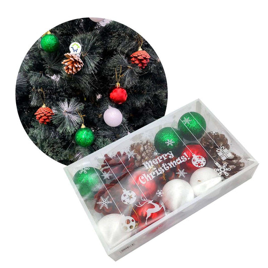 Bolas Navideñas x15 Esferas y Figuras Decorativas Decoración Árbol Navidad
