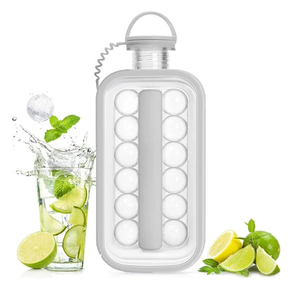 Botella Hielera Molde Hielos Circulares
