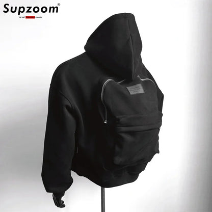 🟡 Buzo con capucha y mochila, hoodie mochila equipaje