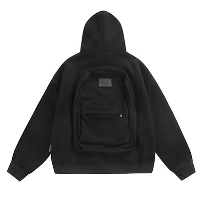 🟡 Buzo con capucha y mochila, hoodie mochila equipaje