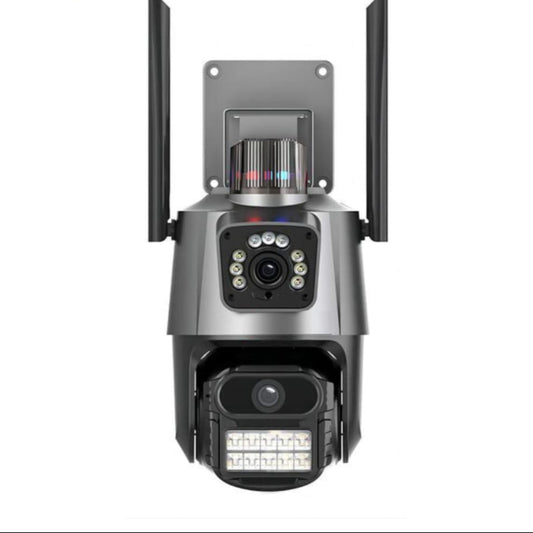Cámara V380 de doble lente, detección humana, visión nocturna, vídeo de seguridad impermeable, cámara IP, Monitor CCTV con batería de 8MP 4K