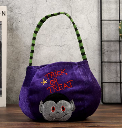 Mini Cesta Bolsa Calabaza de Halloween
