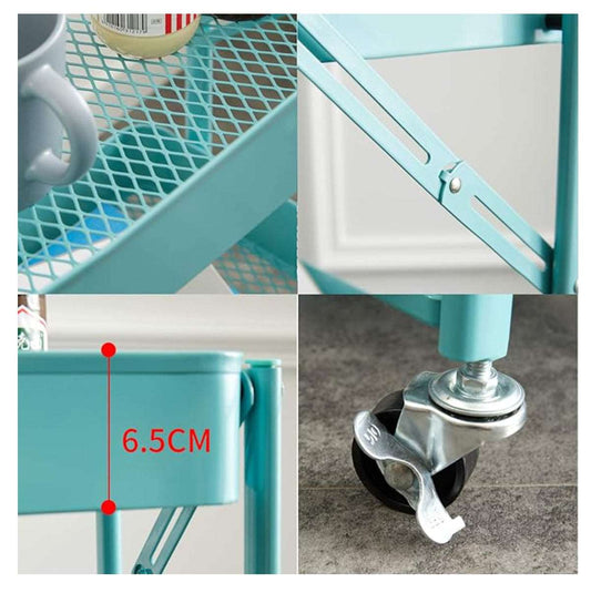 Carro Cocina 3 Niveles Metálico Plegable