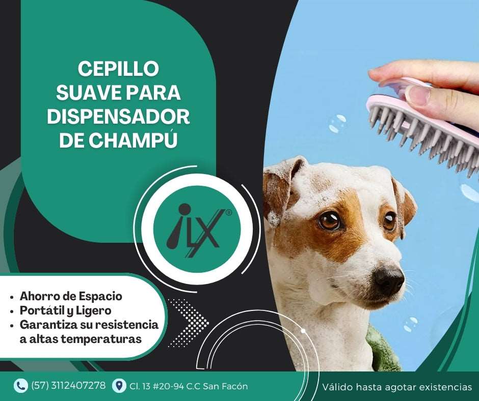 Cepillo De Silicona Suave Para Dispensador De Champú Y Masajeador
