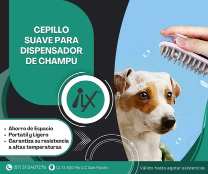 Cepillo De Silicona Suave Para Dispensador De Champú Y Masajeador