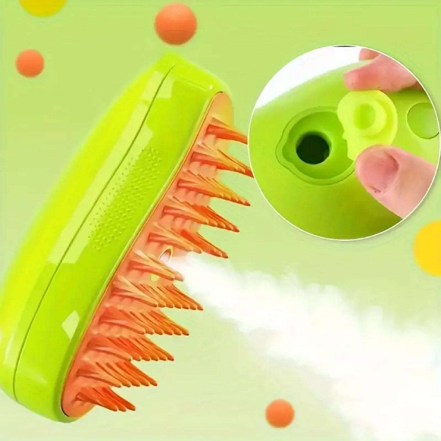 Cepillo De Vapor 3en1 Masajeador Para Mascotas Perros Gatos