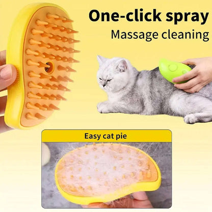Cepillo De Vapor 3en1 Masajeador Para Mascotas Perros Gatos