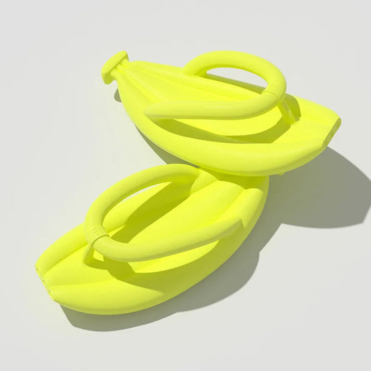 🟡 Chanclas con diseño de banano plátano para mujer y hombre, zapatillas novedosas de verano, sandalias antideslizantes con plataforma de suela gruesa, zapatos de baño y relajación