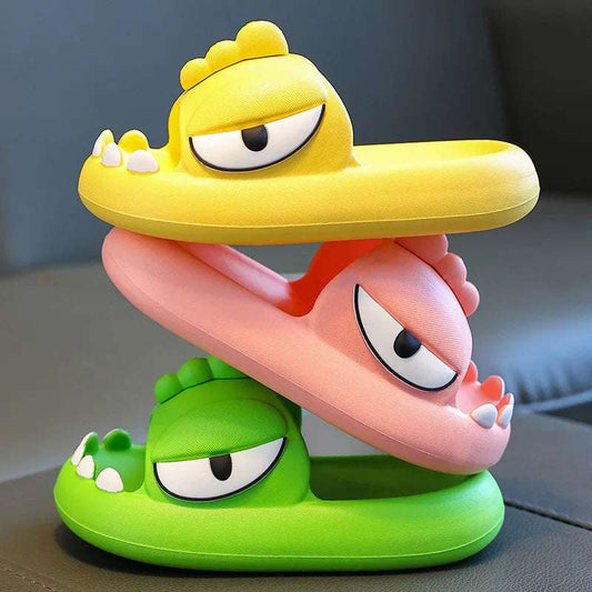Chanclas de verano, sandalias de dinosaurio de dibujos animados, sandalias EVA antideslizantes Unisex, sandalias de ducha para el baño y el hogar
