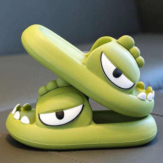 Chanclas de verano, sandalias de dinosaurio de dibujos animados, sandalias EVA antideslizantes Unisex, sandalias de ducha para el baño y el hogar