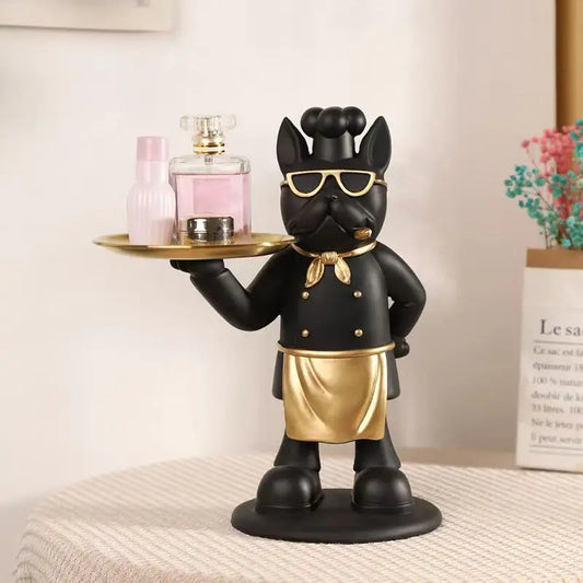 🟡 Chef pirata de resina, Bandeja de estatua para llaves de Control remoto, soporte de entrada moderno para decoración del hogar, mesa de comedor artística, decoración de escritorio de oficina