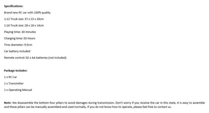 🟡 Coche teledirigido 4WD todoterreno 4x4