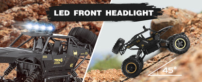 🟡 Coche teledirigido 4WD todoterreno 4x4, coches de Control remoto, Radio, Buggy, camión de carreras, deriva con luces Led, juguetes de regalo para niños y niñas