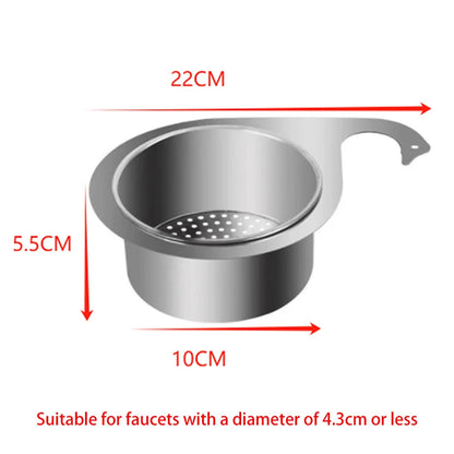 🟡 Colador de fregadero lavaplatos en forma de cisne en acero inoxidable, cesta filtrable, organizador multifuncional, cesta de lavado de verduras y frutas en la cocina