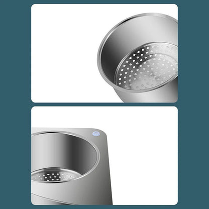 🟡 Colador de fregadero lavaplatos en forma de cisne en acero inoxidable, cesta filtrable, organizador multifuncional, cesta de lavado de verduras y frutas en la cocina