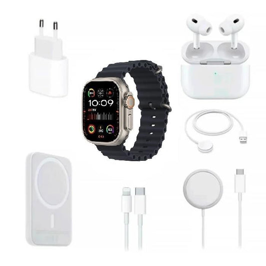 Combo Reloj X8 Ultra + Audífonos + Batería Power Bank + 5 Accesorios   Set 8 en 1