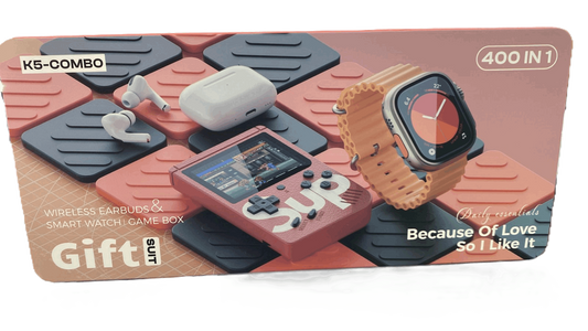 Combo Smartwatch  + Audífonos + Mini Consola
