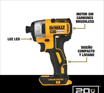 Combo taladro percutor 1/2 Dewalt + Taladro atornillador impacto 20v Dewalt + Set de puntas y brocas v-line Bosch 41 unidades