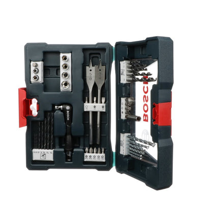 Combo taladro percutor 1/2 Dewalt + Taladro atornillador impacto 20v Dewalt + Set de puntas y brocas v-line Bosch 41 unidades