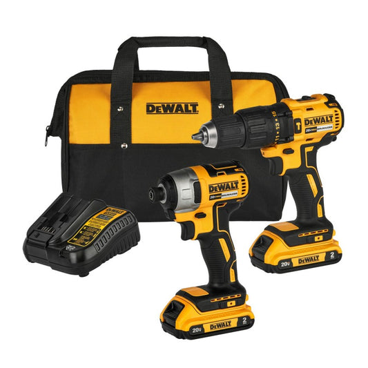 Combo taladro percutor 1/2 Dewalt + Taladro atornillador impacto 20v Dewalt + Set de puntas y brocas v-line Bosch 41 unidades