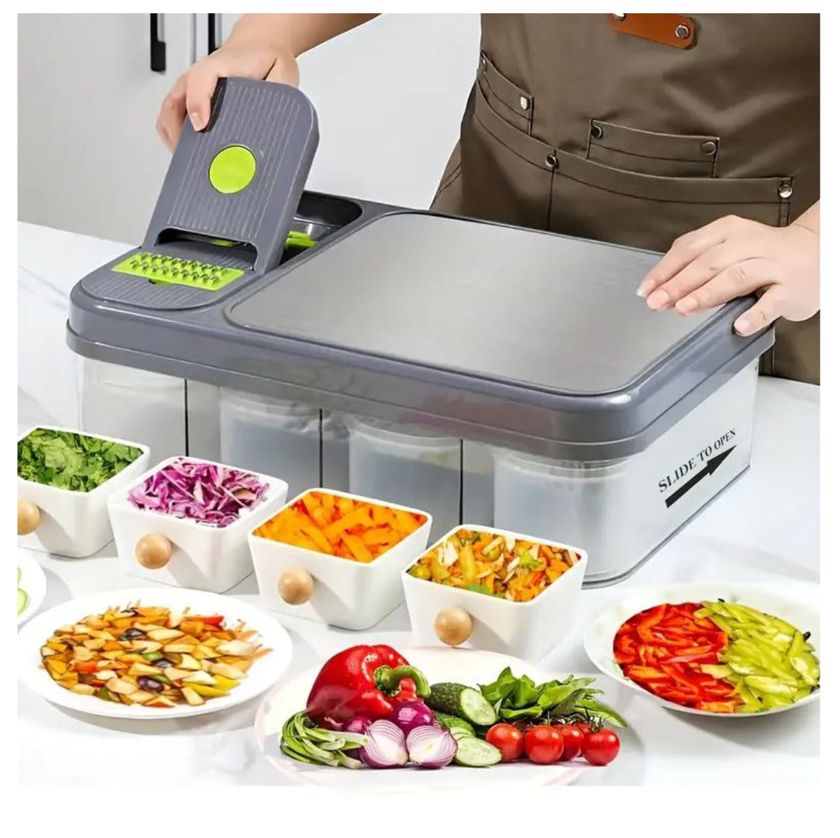 Cortador De Verduras Mandolina 28 En 1