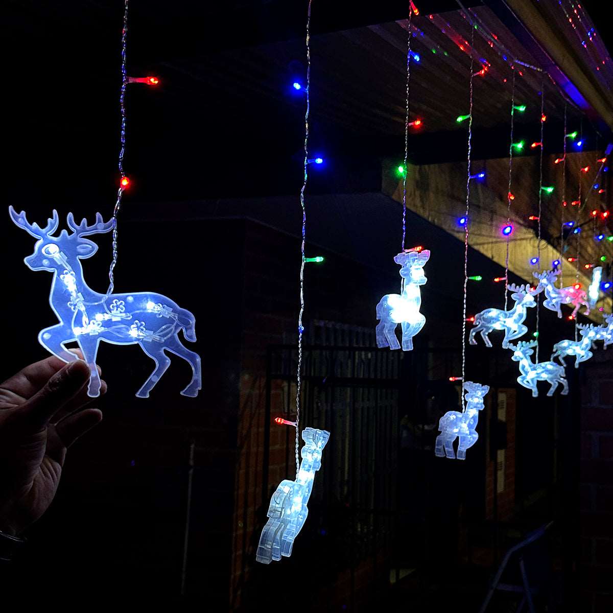 Cortina Led 3mts Figuras Reno 120 led