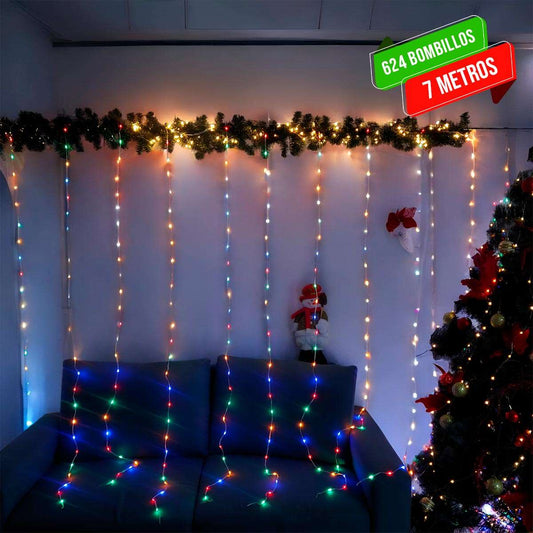 Cortina Luz Led 7x2Mts Navidad