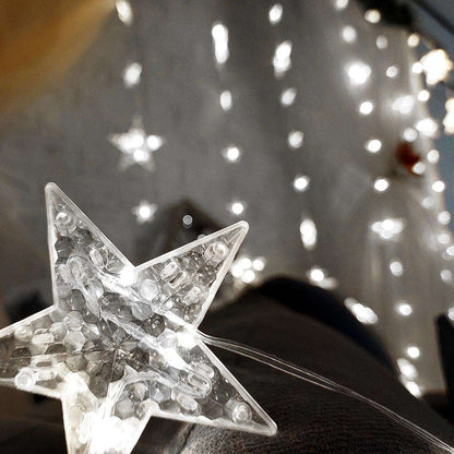 Cortina Luz Led Estrellas 4x2Mts Navidad