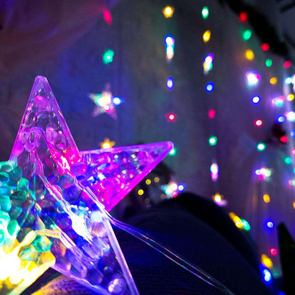 Cortina Luz Led Estrellas 4x2Mts Navidad