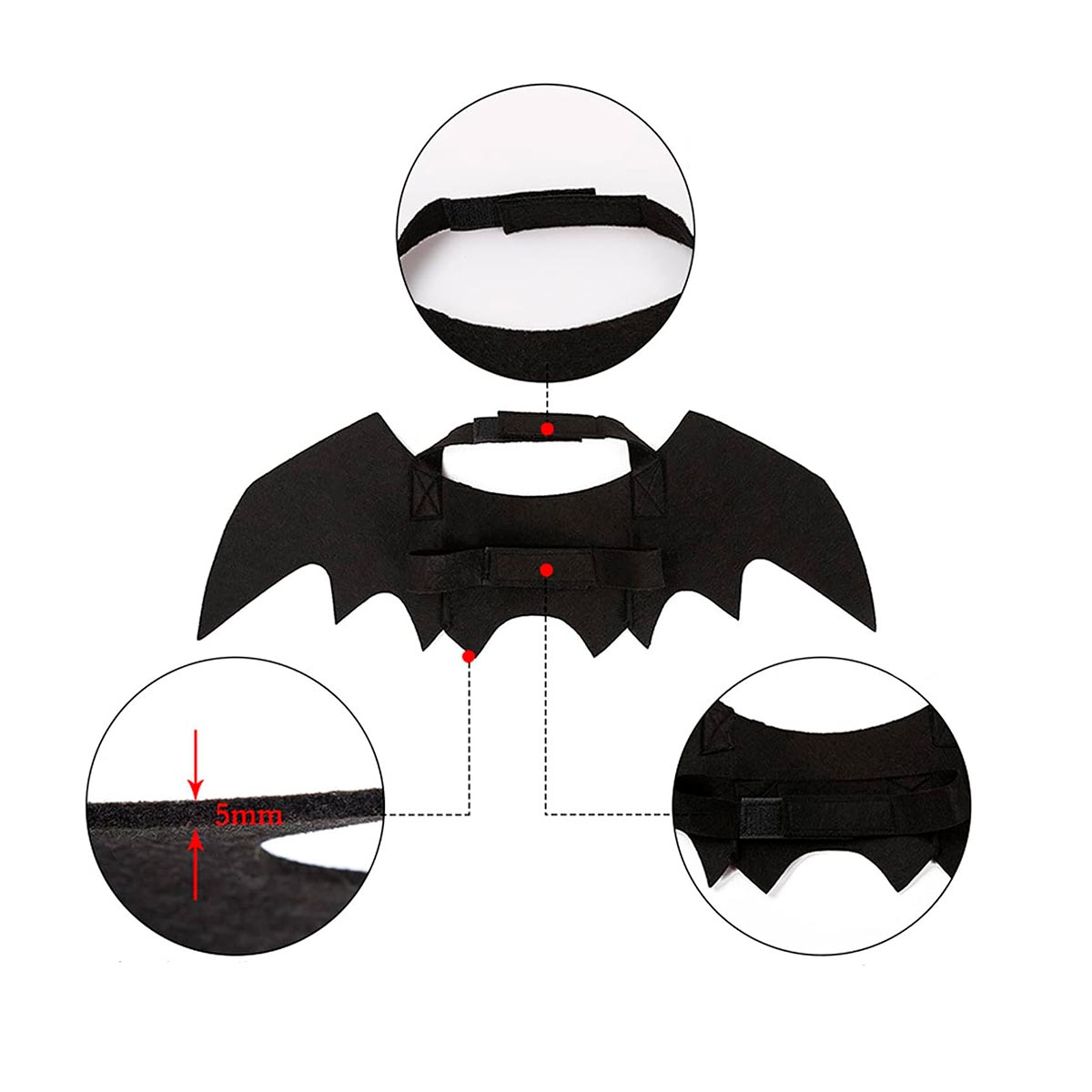 Disfraz Para Macotas De Murciélago Halloween