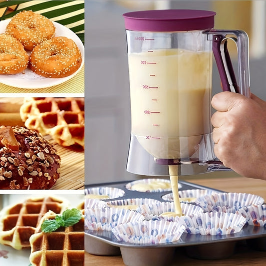 🟡Dispensador de Batería Versátil para Panqueques, Cupcakes y Más - Gadget de Cocina Plegable para Resultados de Horneado Perfectos