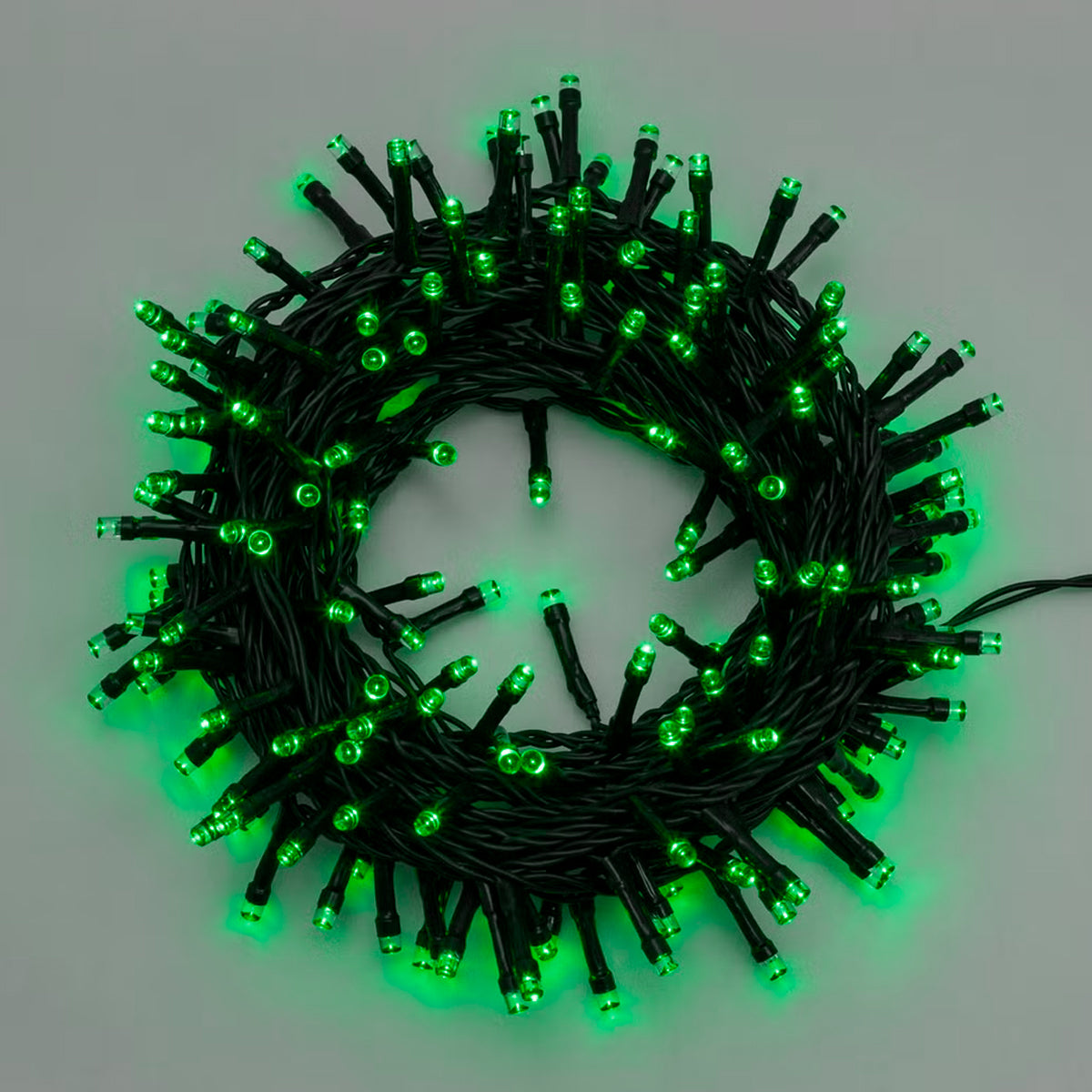 Extensión Luz LED Lineal 14mts Cable Verde 200 Luces Verde