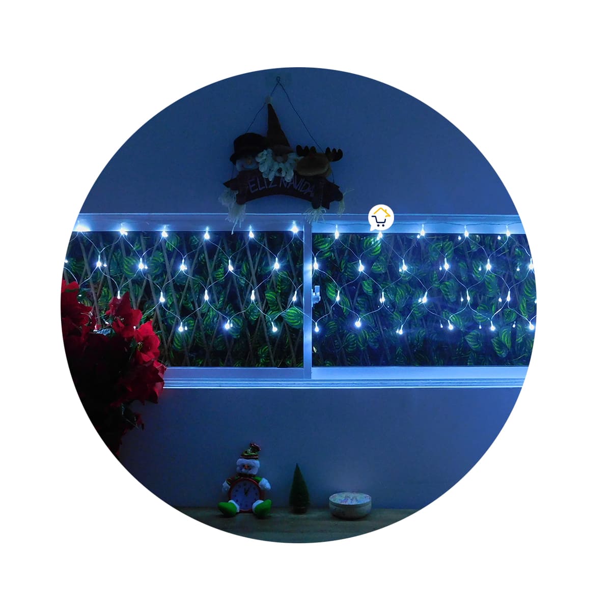 Extensión Luz Led Cenefa 200 LED 6 Mts Luces Navidad Blanco